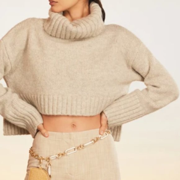 Cult Gaia Cori Cropped Turtleneck Sweater - Picture 4 of 6